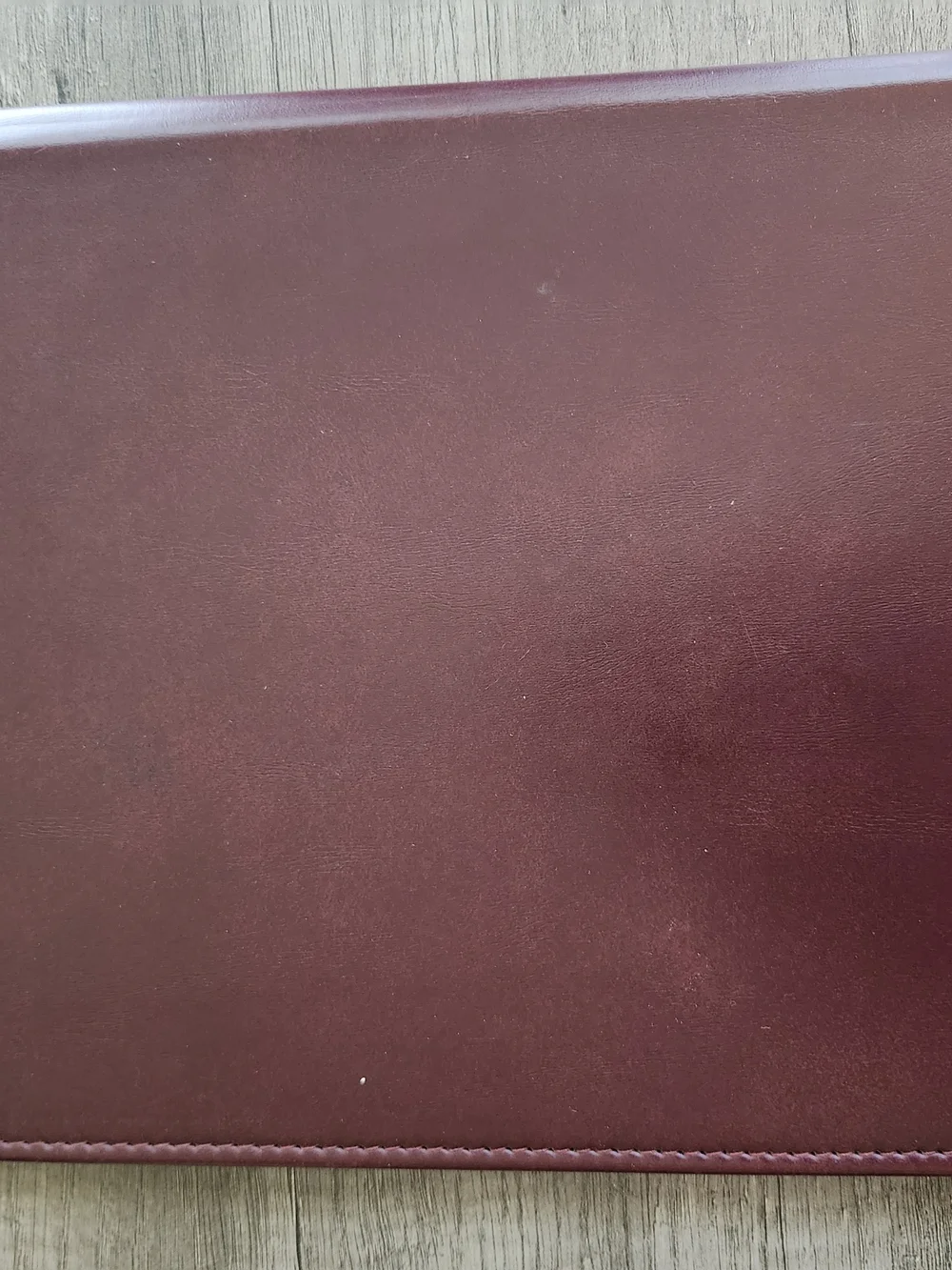 Men's Laptop Folio in Burgundy Faux Leather